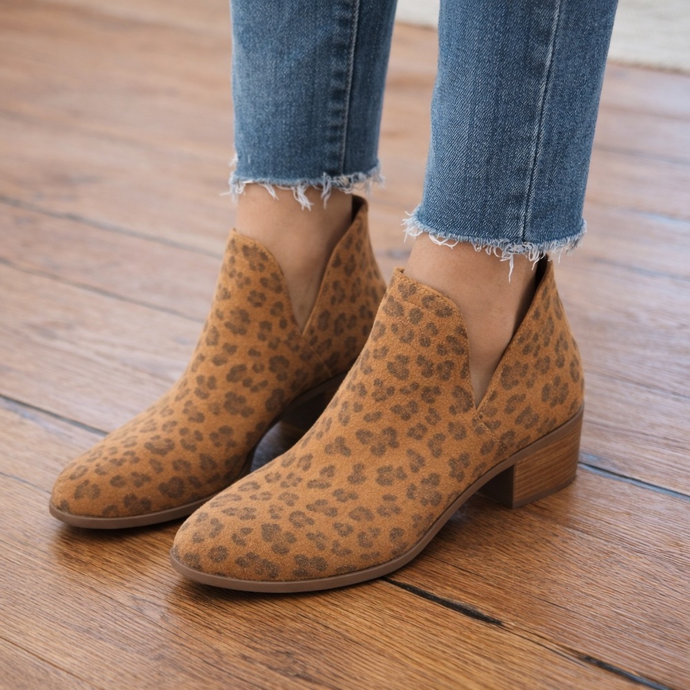 Matisse Tan Leopard Ankle Booties